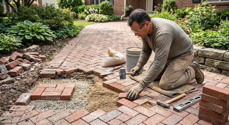Brick Driveway Repair in Stockton, CA