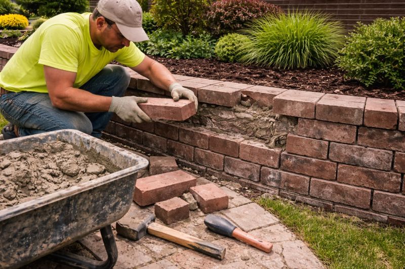 Brick Retaining Wall Repair in Stockton, CA