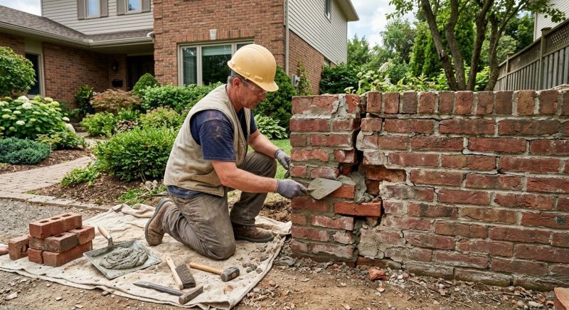 Brick Wall Repair in Tracy, CA