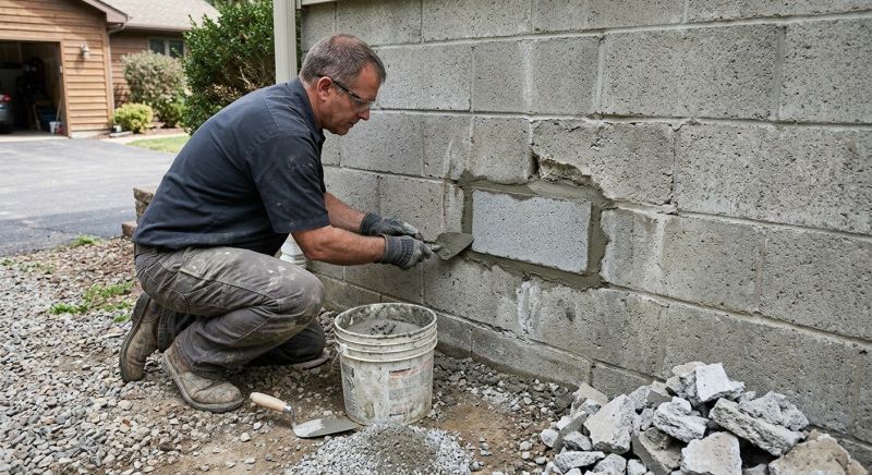 Cinder Block Wall Repair in Salida, CA