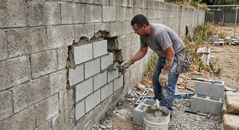 Concrete Block Repair in Lathrop, CA