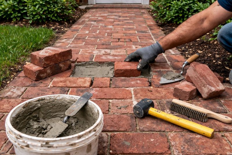 Entryway Brick Repair in Stockton, CA