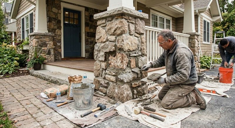 Stone Column Repair in Stockton, CA