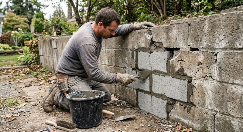 Stone Wall Repair in Tracy, CA